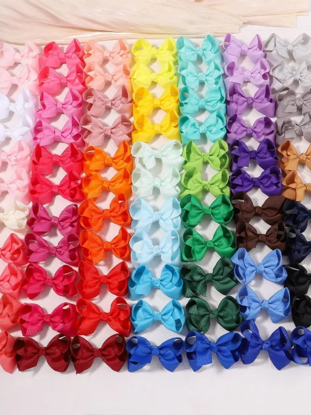 80PCS 3Inch Hair Bows for Girls Grosgrain Ribbon Toddler Hair Accessories with A